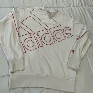 White Adidas sweater -  small